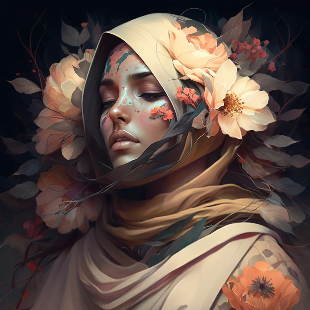 Абстрактный платок Monalt на холсте