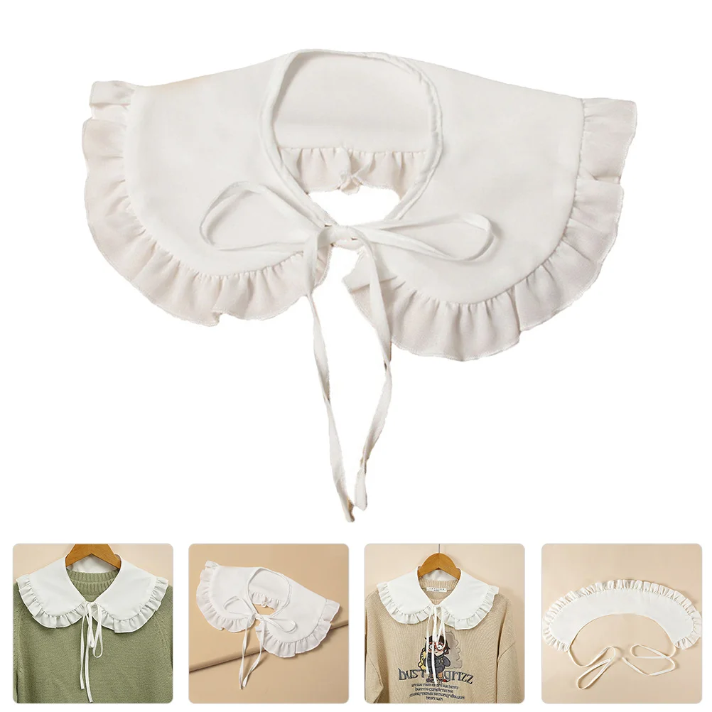 

1pc Shoulder Wrap Collar Ruffles Fake Collar Shoulder Wrap White Fake Collar