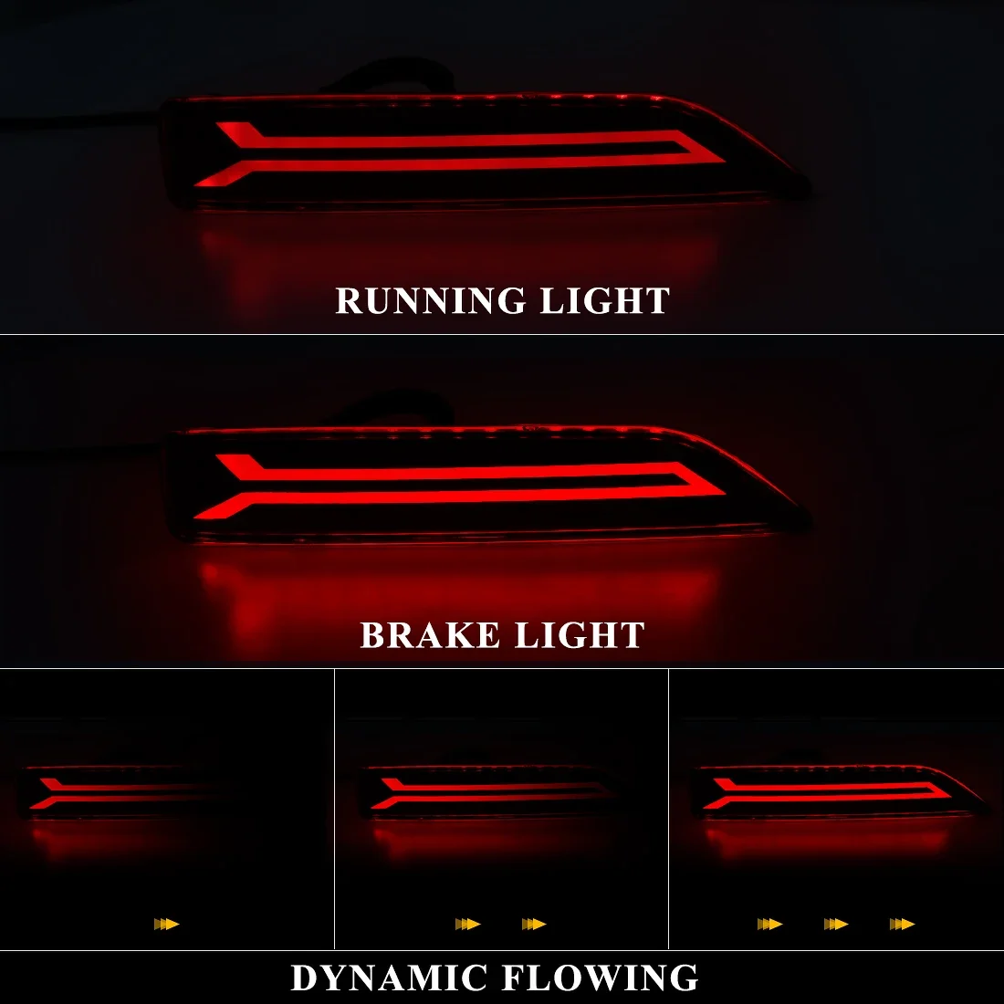 Светодиодные отражатели для заднего бампера Honda CRV CR-V BRV 2007 2008 2009 тормозные