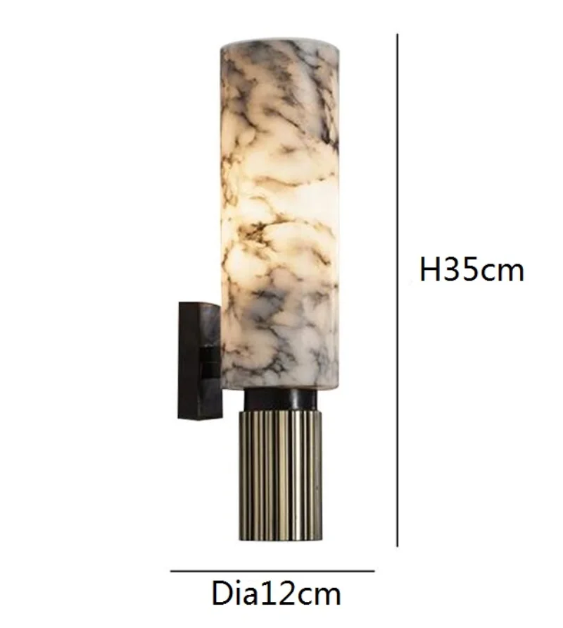 

led wall lamp marble Nordic Minimalist hotel project decoration living room bedroom warm light