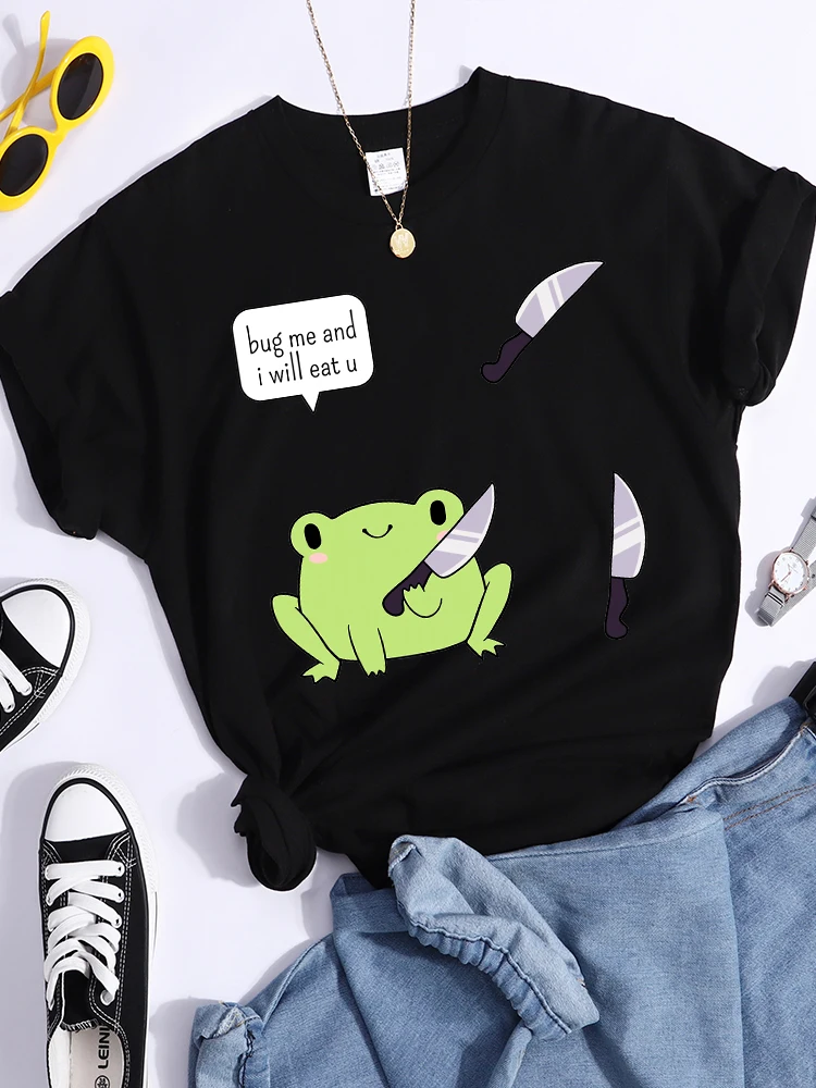 Футболка женская повседневная с забавным принтом баг я и тебя съешь | Футболки