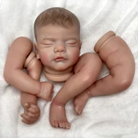 18 inch painted bebe reborn kits painted hair lifelike assembly reborn doll accessiroes include eyebrow and eyelashes doll toys