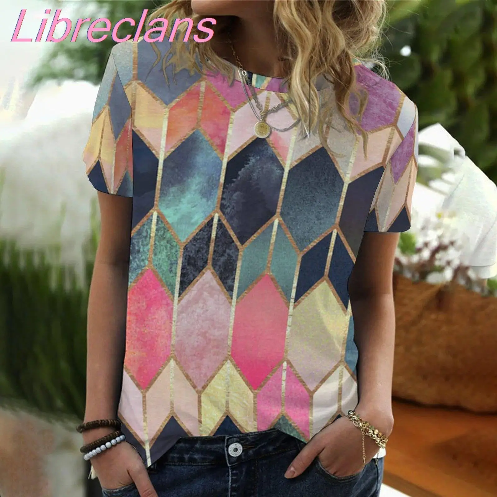 

Fashion Women'S Lingge T-Shirt Streetwear 3D Print Pattern Oversized Top Sports Personality T Shirts Casual Kids Clothing Tees