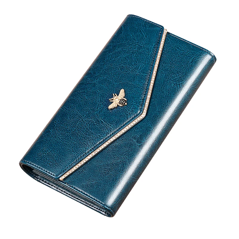 2022 Women Genuine Leather Wallet Ladies Hasp Patent Wallets Luxury Brand Coin Purse Female Clutch 3 Fold Cowhide |