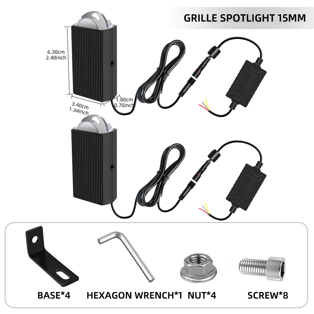

2 шт. двухцветный рабочий фонарь, мини-дальный фонарь, супер яркая вспомогательная фара для Jeep ATV UTV, автомобильная противотуманная фара 4x4 Off road 12 В-80 В