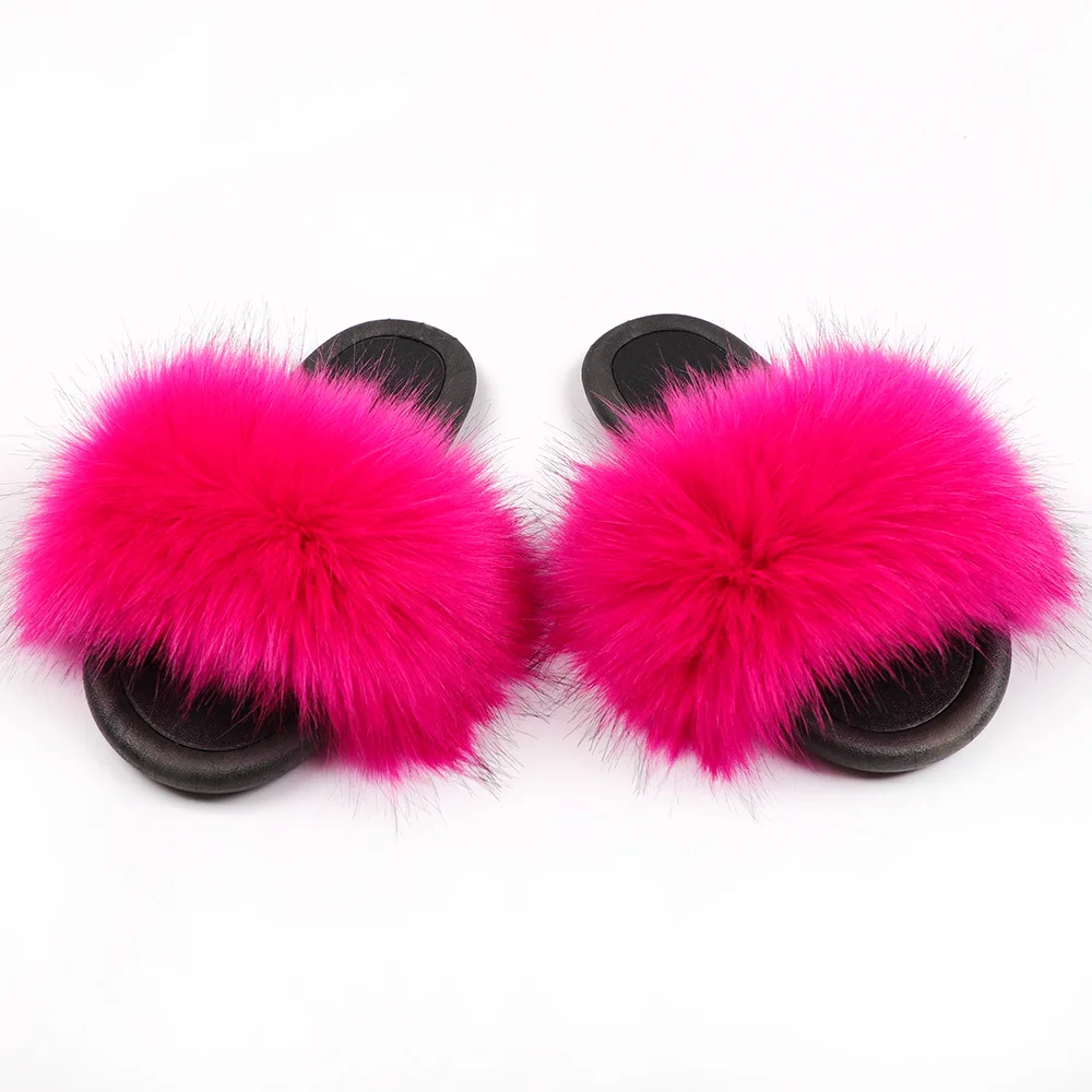 

Бутиковые женские тапочки из искусственного меха, летние сандалии из искусственного меха, мягкие и удобные домашние тапочки из искусственн...