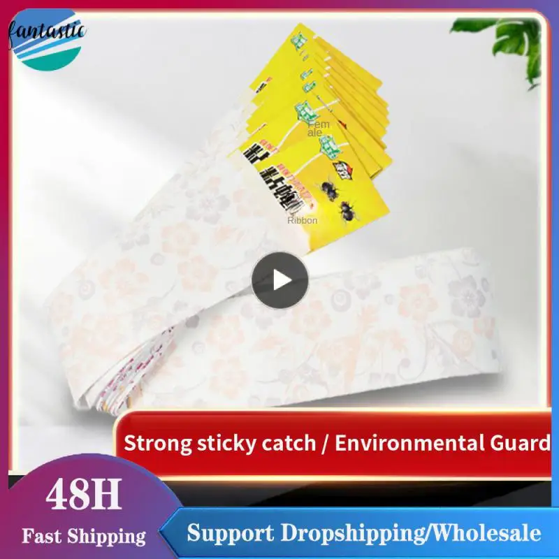 Трехлетняя зеленая нашивка для мух, двусторонняя клейкая нашивка для мух 5 × 50 см, безвредная лента для мух, клейкая бумага для физического захвата Трехлетняя зеленая нашивка для мух, двусторонняя клейкая нашивка для мух 5 × 50 см, безвредная лента для мух, клейкая бумага для физического захвата