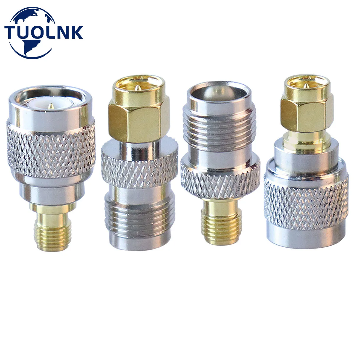 Комплект адаптеров SMA-TNC, 4 шт./комплект, коаксиальные разъемы типа «папа»-«папа», «папа»-«мама»