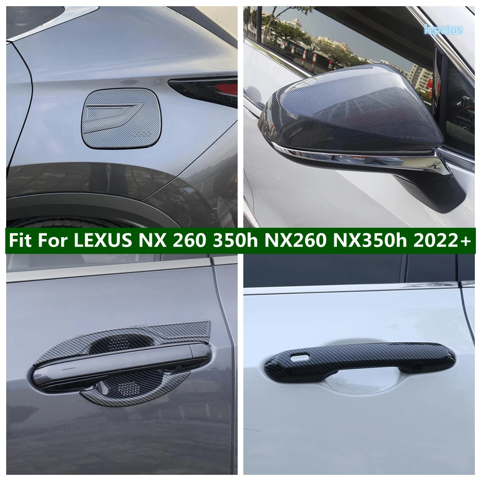 

Carbon Fiber Exterior For LEXUS NX 260 350h NX260 NX350h 2022 2023 Rearview Mirror Eyebrow Shield / Rear Water Wiper Cover Trim