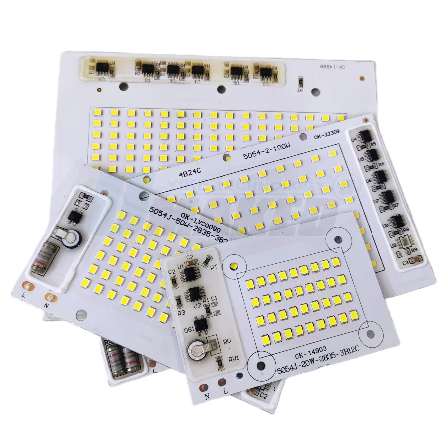 Фото 10 шт. COB LED ламп с интеллектуальным чипом, 220В, 150Вт, 100Вт, 50Вт, 30Вт, 20Вт, для уличных прожекторов, белый и теплый белый свет, для самостоятельной сборки газонных и промышленных светильников. №1