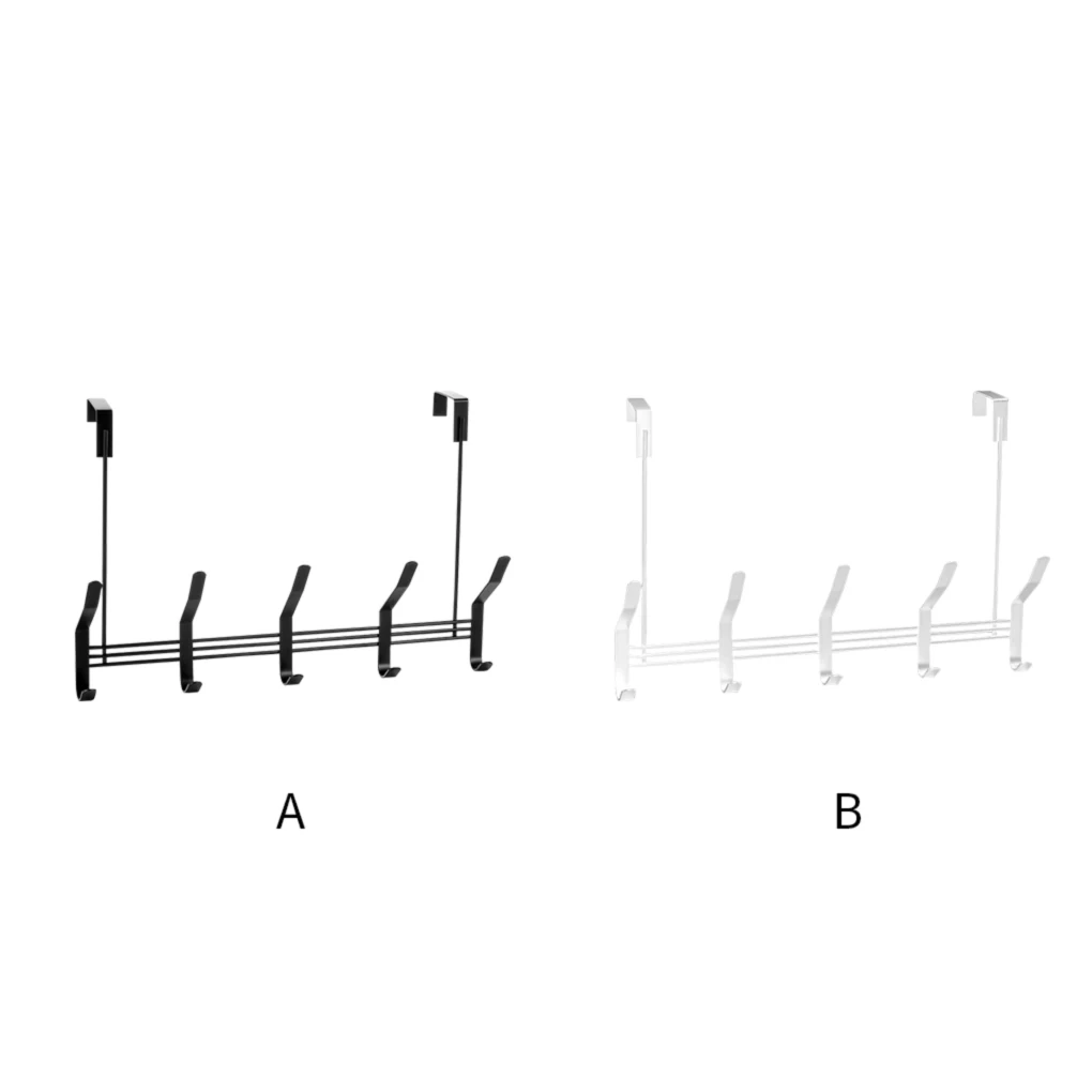 

Door Hooks Wall-Mounted Steel Organizer Shelf Clothes Hanger Bathroom