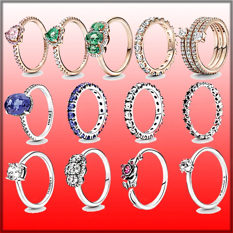 

2022 Winter New Fashion 925 Sterling Silver Jewelry Cubic Zirconia Love Stars Woman's Rings Free Shipping Christmas Gift Ring