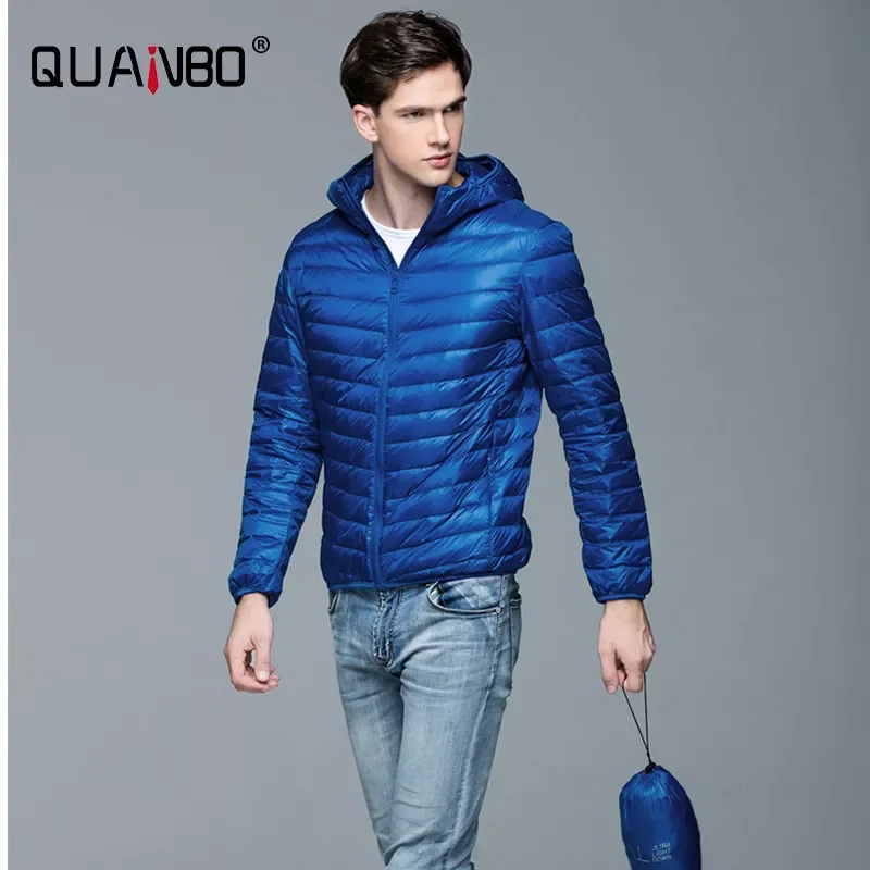 New2022 Quality Men's Lightweight Water-Resistant Packable Puffer Jacket Men Hooded Winter Autumn Down Jackets Warm Outwear