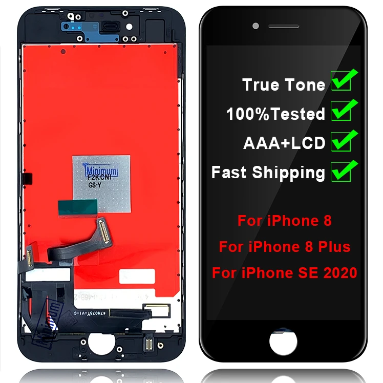 

True Tone For Apple iPhone SE 2020 8 Plus LCD Display Touch Screen Digitizer Assembly For iPhone 8 A2296 A2275 A2298 lcd 4.7"