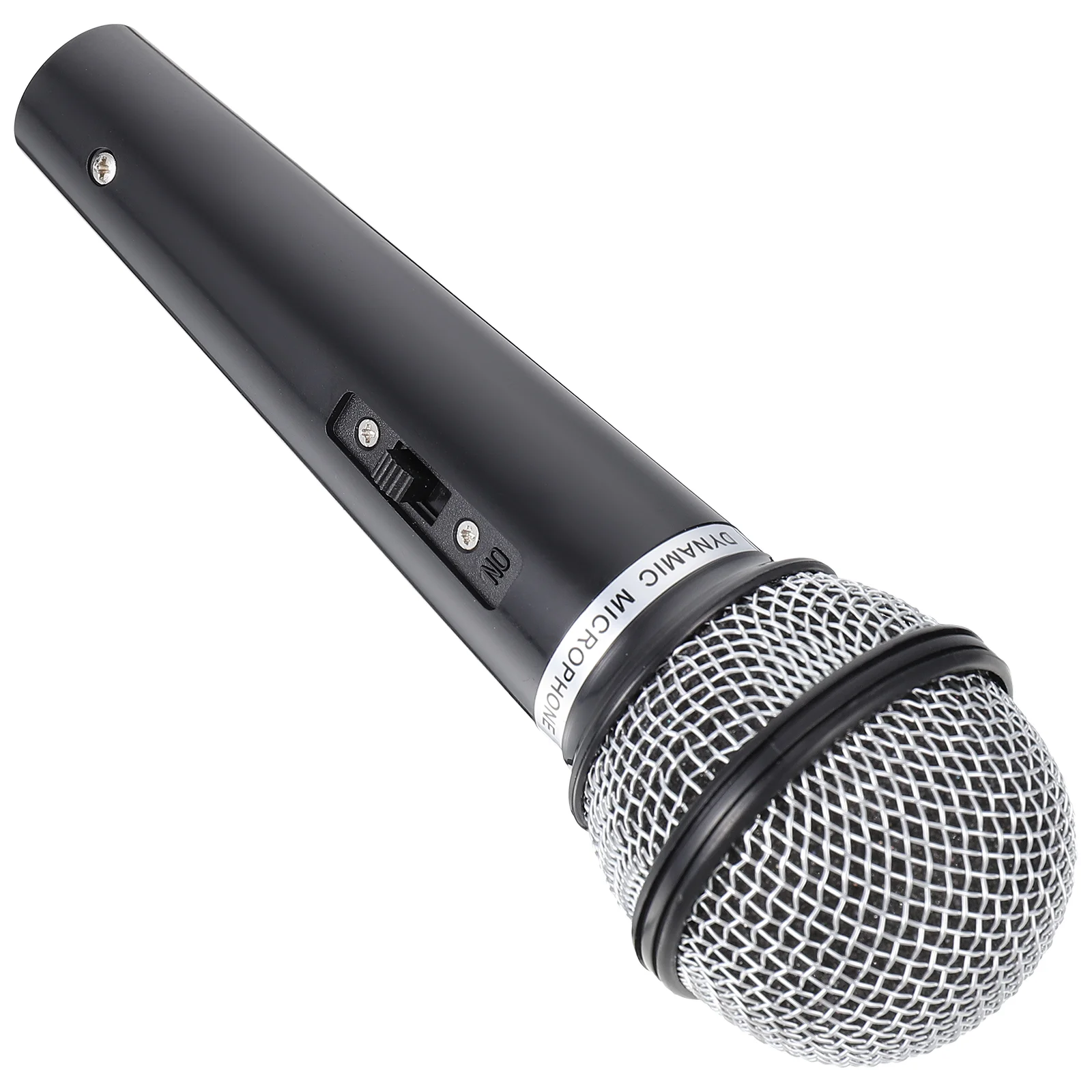 

1Pc Simulated Microphone Plastic Simulated Mic Fake Mic Plaything (Black)
