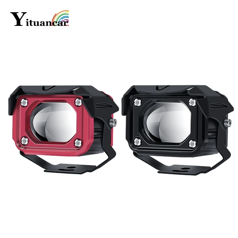 

Дневной противотуманный светодиодный светильник yituкар, 2 шт., 55 Вт, Стайлинг, белый, желтый, 12-20 В постоянного тока, водонепроницаемый, IP67, с двумя линзами, предупредительная лампа