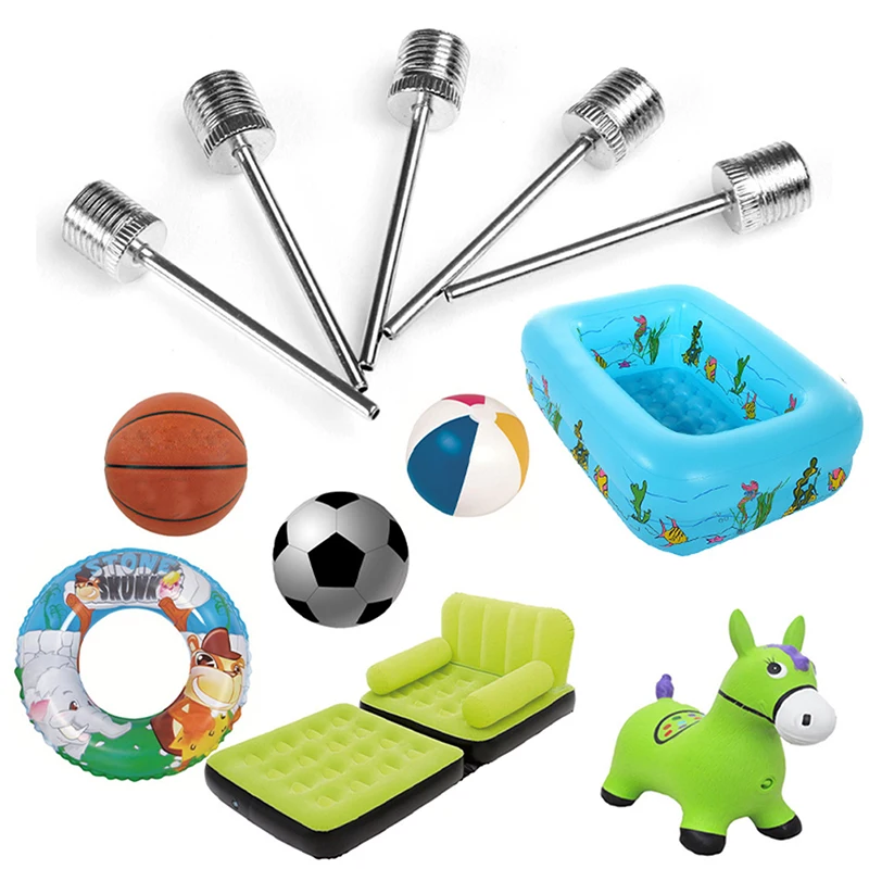 

10pcs Football Basketball Soccer Ball Inflating Pump Needle Valve Adaptor Air Pin Sports Balls Standard Inflating Kit