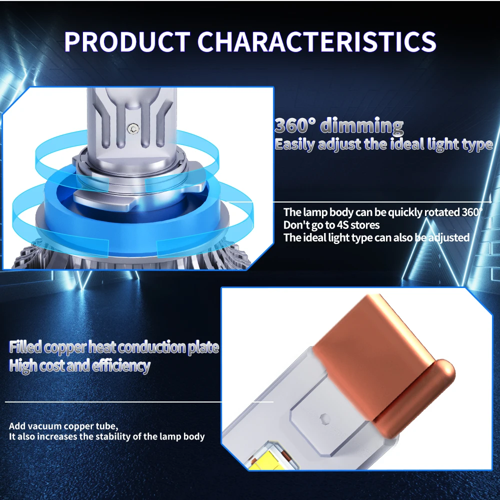 H4 H7 Светодиодные фары K5C 130000 LM Canbus 6000K H11 H8 HB3 9005 9006 HB4 9012 HIR2 H9 H16 CSP 120 Вт Турболампа