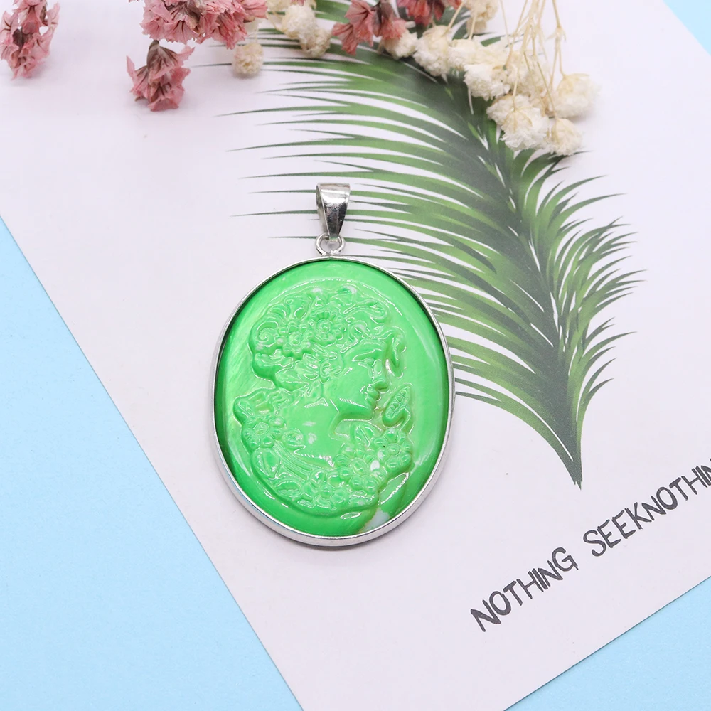 Винтажные женские Овальные Подвески из смолы цветные шармы для изготовления