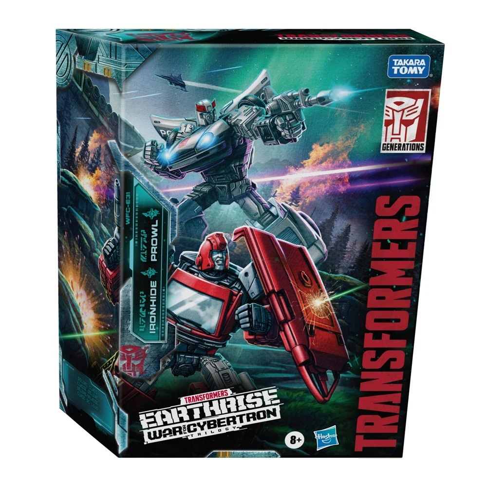 

Original New Hasbro Transformers War for Cybertron Earthrise Deluxe Ironhide & Prowl Anime Action Figure Collectible Model Toys