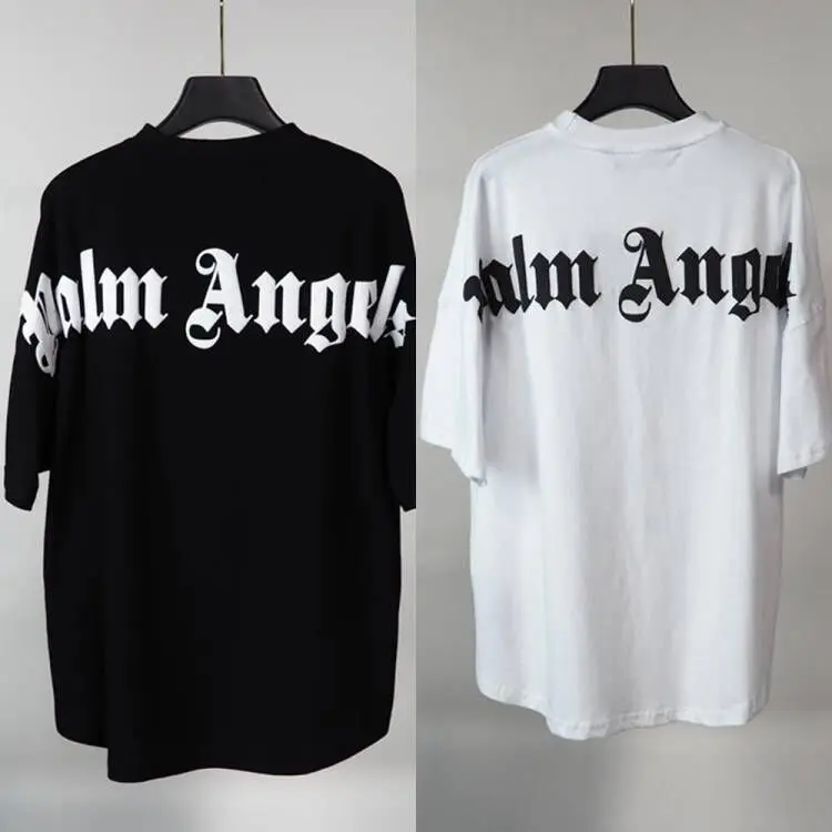 

Palm Angels 22SS Letter Logo Loose Casual Round Neck Short Sleeve T-shirt Batwing Sleeve Men Women Lovers Couple Style