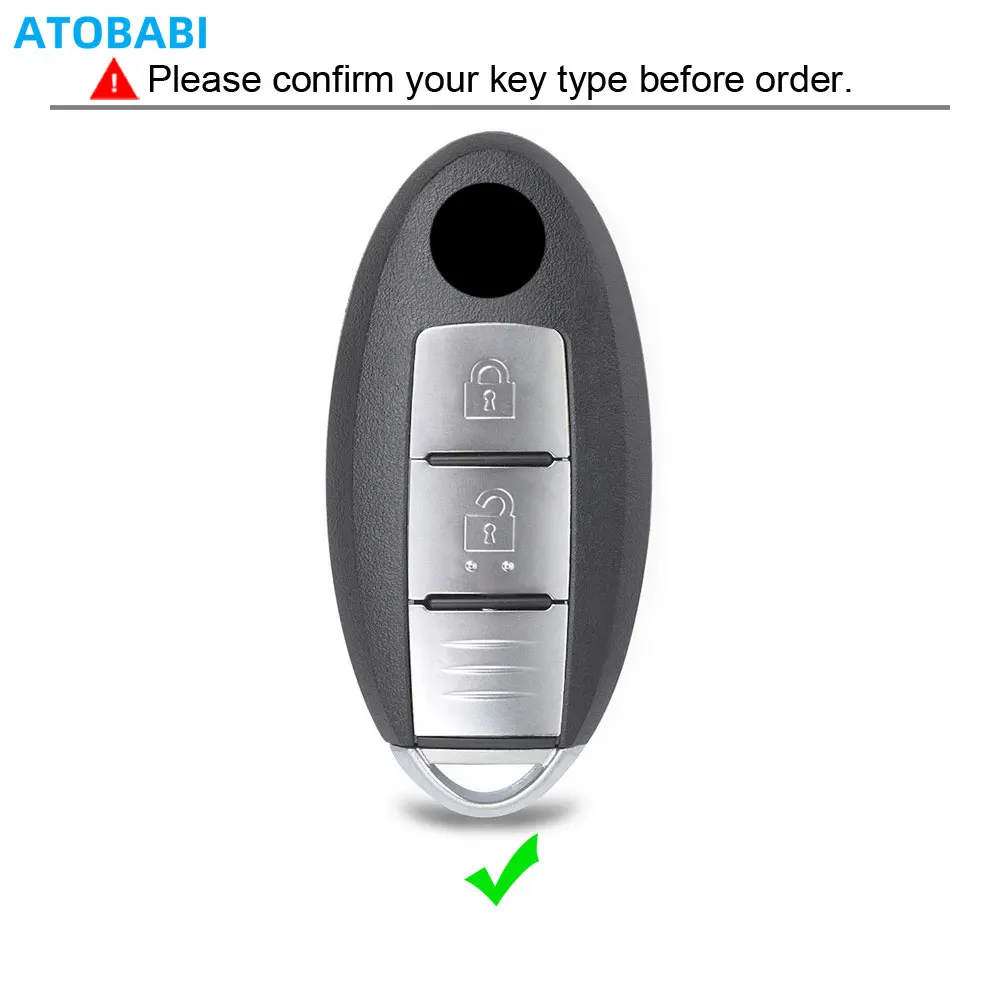 Кожаный чехол для автомобильного ключа Smart Remote Fobs Shell Cases Accessories For Nissan Juke Navara Cube Leaf
