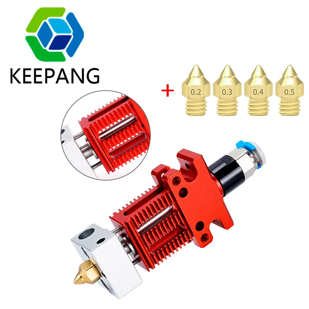 

KeePang Original CR-6 SE Hotend Kit 4 MK Brass Nozzles Metal Extrusion 3D Printer Parts for Creality CR-6 SE CR5 PRO
