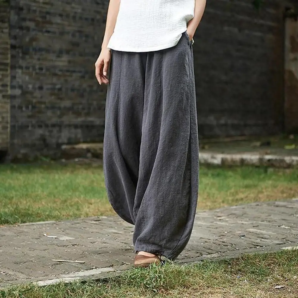 

Casual Fashion Wide Leg Women Slacks Lady Casual Pants Simple Quick Drying