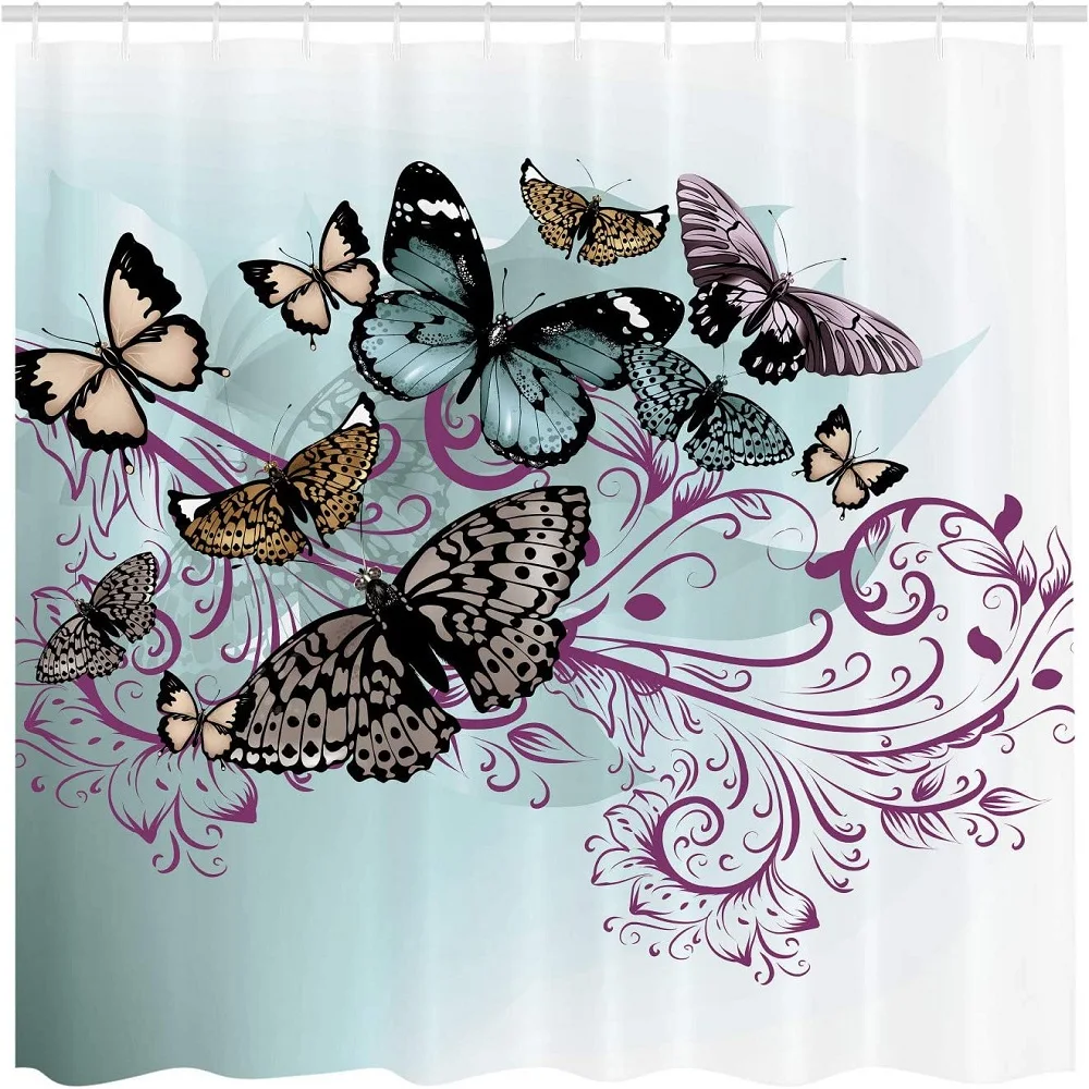 Занавеска для душа с животными забавные морские животные подводный вид парусная