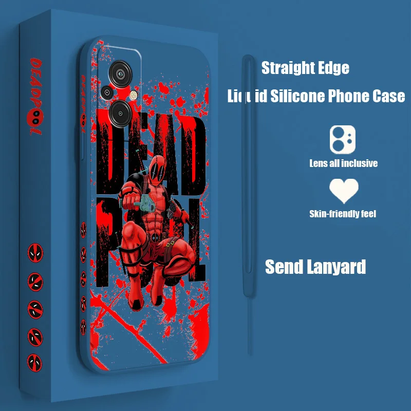 

Marvel Deadpool Cute For Xiaomi Redmi A2 A1 12C 11A 10C 10X 9AT 9A 9C 8A 7A 6A Plus Pro Liquid Left Rope Phone Case