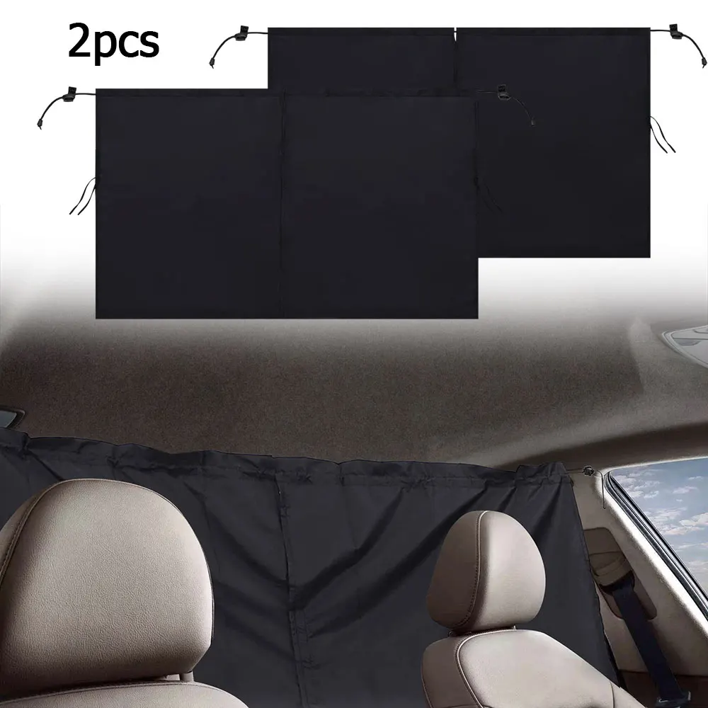 

2x Car Divider Curtain Sun Shade Cover Side Windows Windshield Sunshade Privacy Driving Sunscreen Parasol Coche Auto for Camping