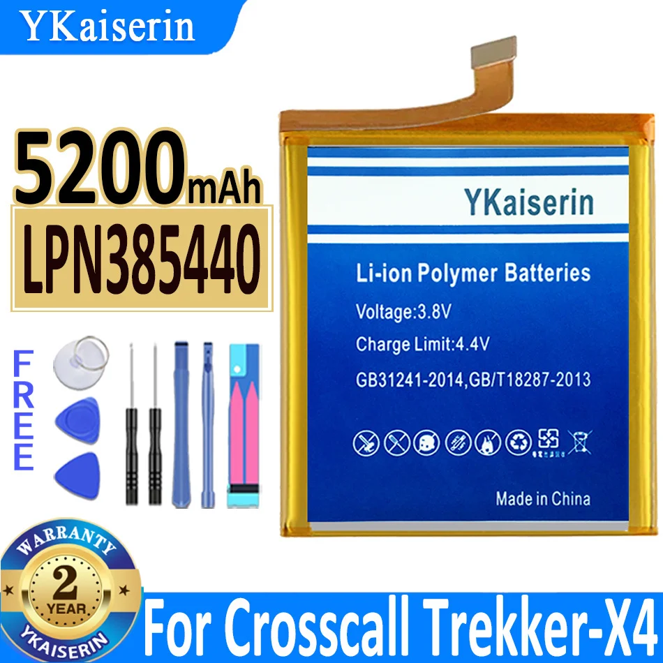 

5200mAh YKaiserin Battery LPN385440 For Crosscall Trekker-X4 Replacement Battery Bateria