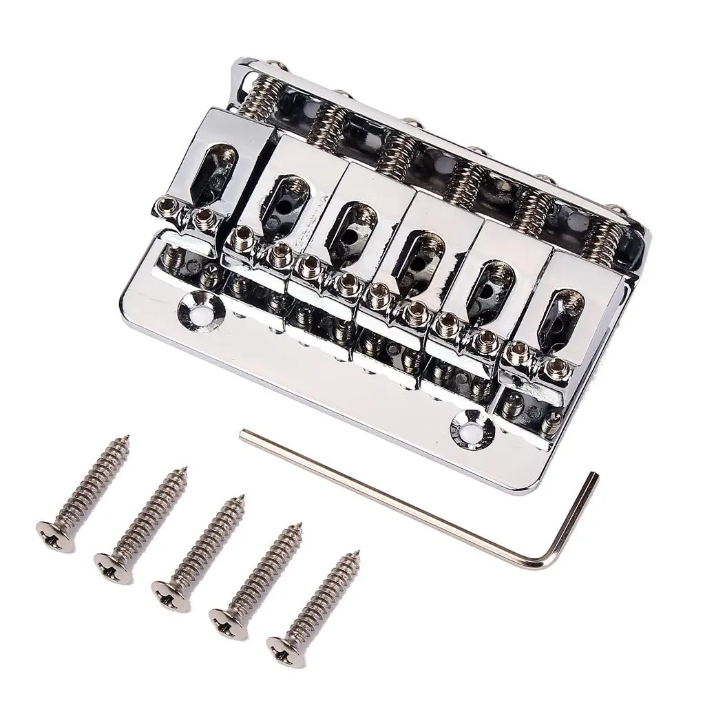 

1 Set Electric Guitar Fixed Bridge Tailpiece with Screws and Wrench,