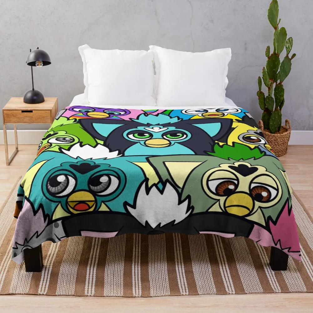Furby армейский плед одеяло Флисовое одеяло для дивана жаккардовое одеяло s ands