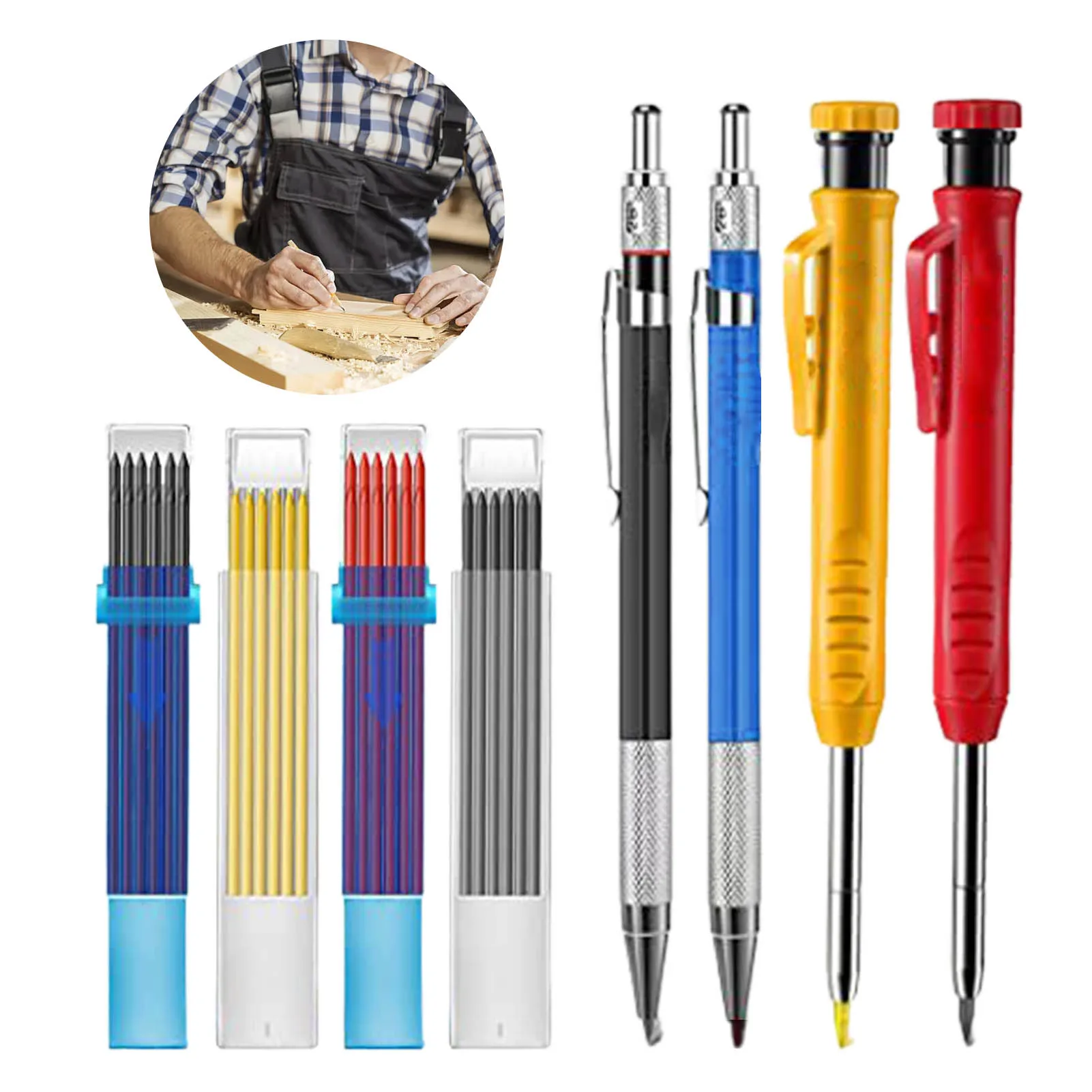 

Твердый плотничный набор карандашей с запасными стержнями для маркера для деревообработки
