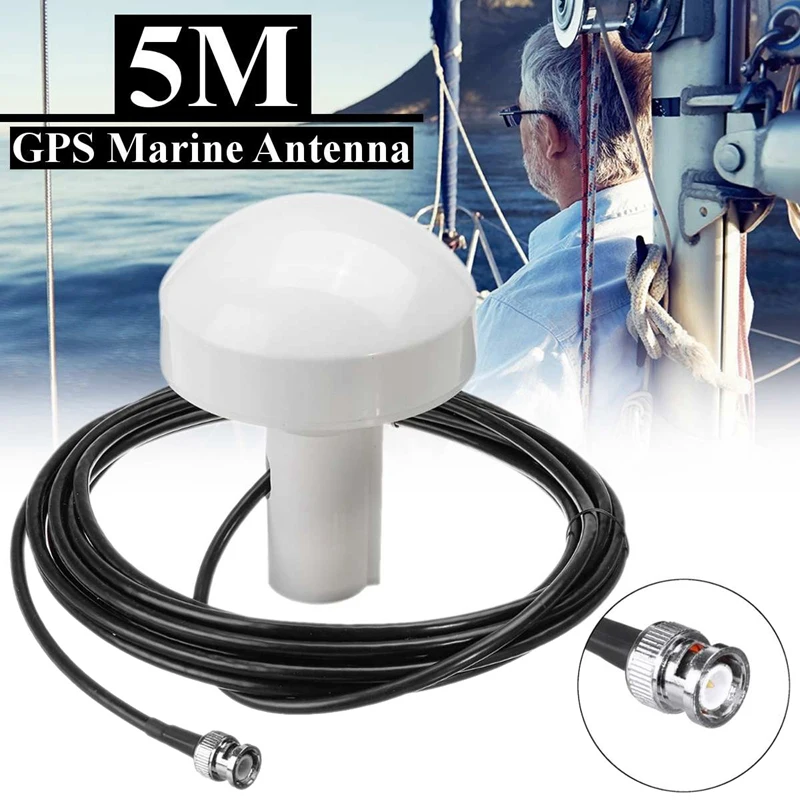 

Ship GPS Active Marine Navigation Antenna Timing Antenna 1575+/-5 MHz 5M BNC Male Plug