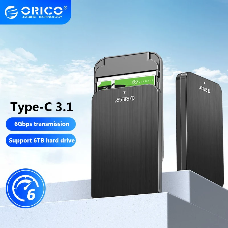 

ORICO USB C 6Gbps HDD Case 3.5 inch SATA to USB 3.1 External Hard Drive Enclosure Case for 2.5/3.5 inch SSD/HDD Support 18TB