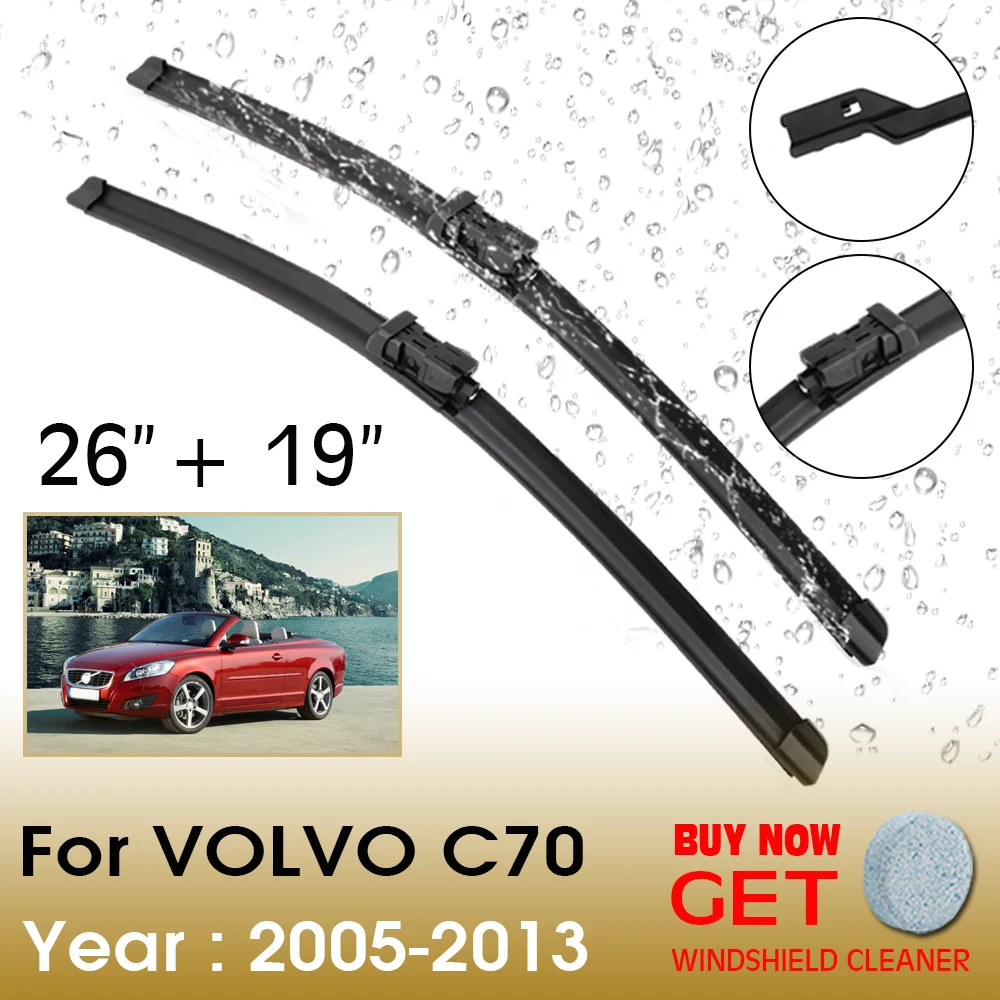 

Car Wiper Blade For VOLVO C70 26"+19" 2005-2013 Front Window Washer Windscreen Windshield Wipers Blades Accessories