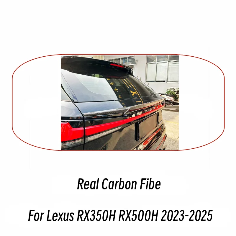 

Для Lexus RX350H RX500H 2023-2025 черный карбоновый вид задняя крыша автомобиля спойлер багажника центральные крылья тюнинг кузова комплект аксессуары Запчасти