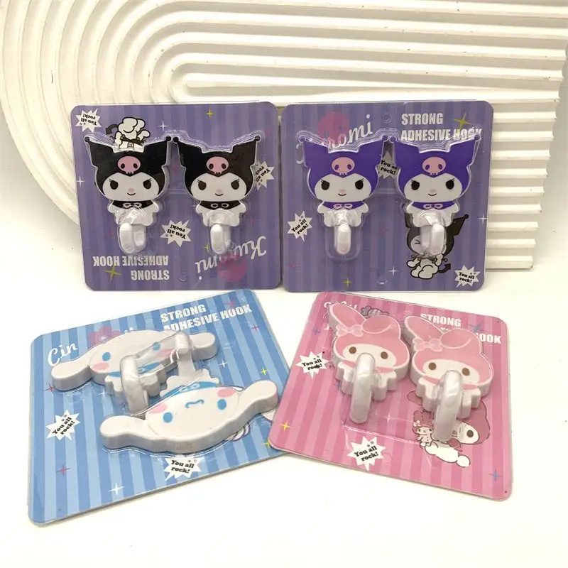 MINISO Sanrio Kitty melody мультяшный милый пластиковый крючок настенный самоклеящийся
