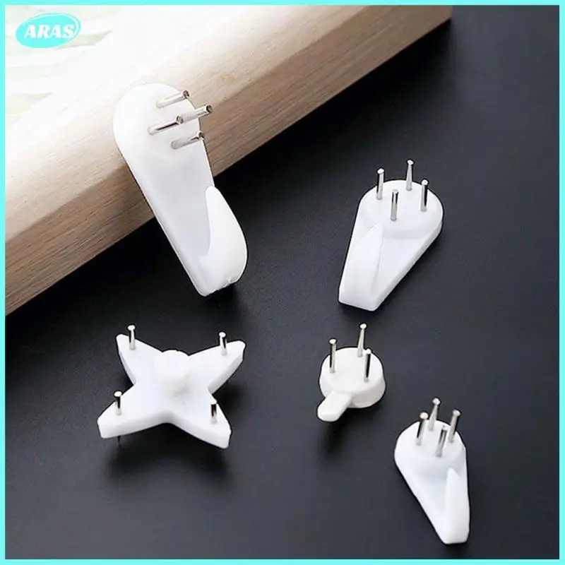 

Photo Frame Accessories Small Steel Nail Reusable Photo Wall Nail Wall Nail Hook Hook Grooved Invisible Traceless