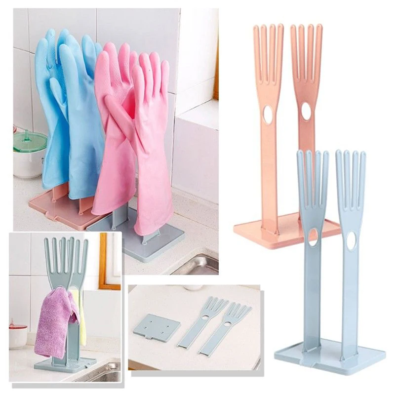 

1pc Household Gloves Rack Drying Drain Water Stand Holder Dish Kitchen Tools