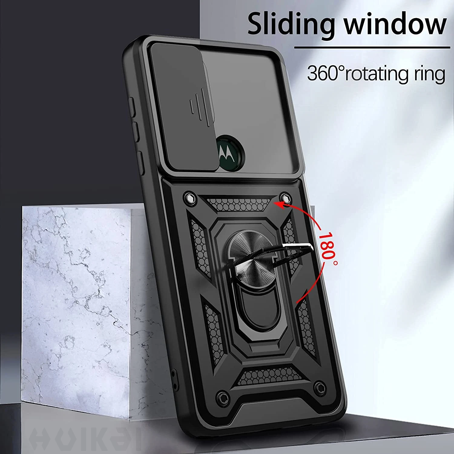 For Motorola G9 PLUS G9 Power G STYLUS G Play G60 G100 Edger G10 20 G30 Case Tempered Hard Car Holder Magnetic Ring Fusion Cover