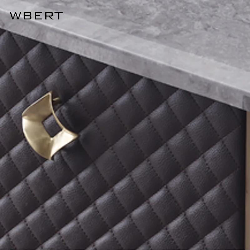 Wbert итальянский стиль роскошный буфет обеденный шкаф кожаный декоративный вход