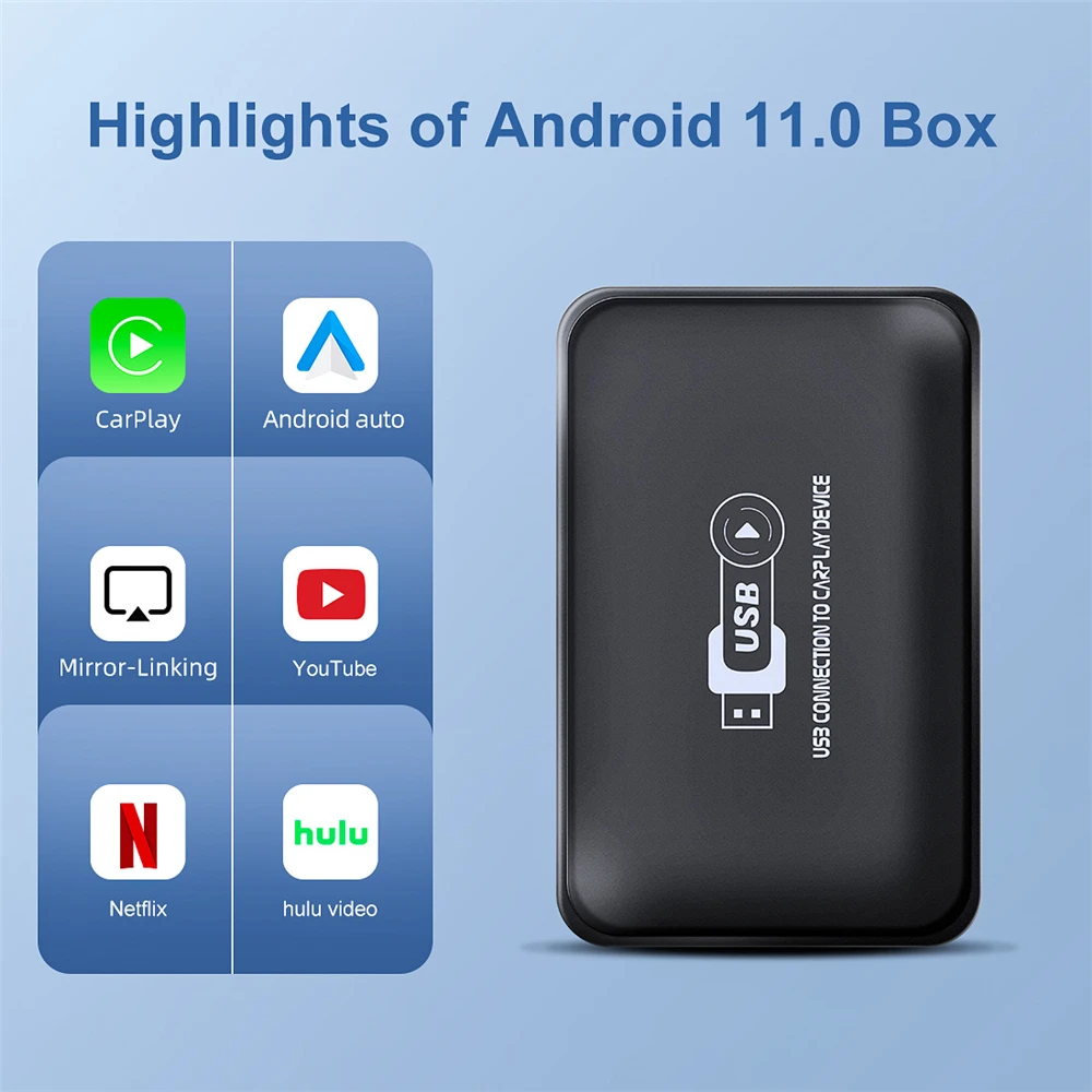 

Беспроводной адаптер Carplay, Android 9,0, USB-ключ для Audi Benz VW Cadillac Subaru Nissan Mazda Infiniti Ford Honda VOlvo