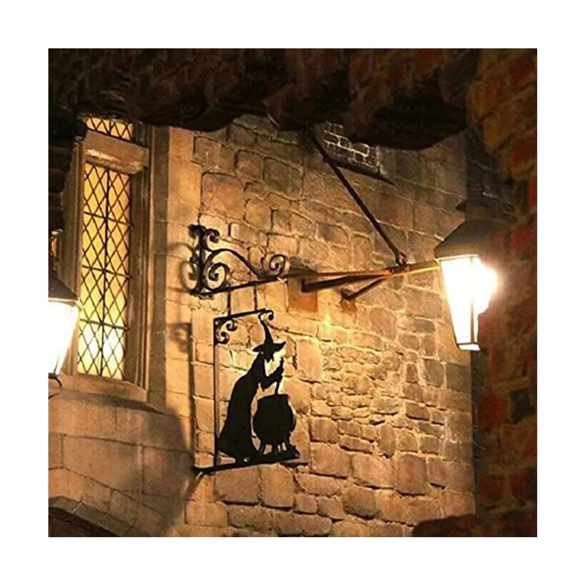Настенный декор в стиле Хэллоуин с силуэтом ведьмы металлический колдель