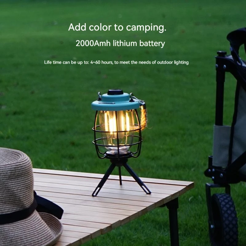 

Long Battery Life Decorative Rechargeable Lighting Outdoor Camping Lamp Led Camping Lamp Daily Waterproof Stepless Dimming.