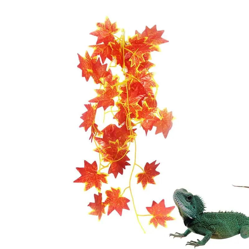 

Artificial Reptile Plants Artificial Leaves Habitat Decorations Waterproof Universal Realistic Artificial Leaves Decor For Snake
