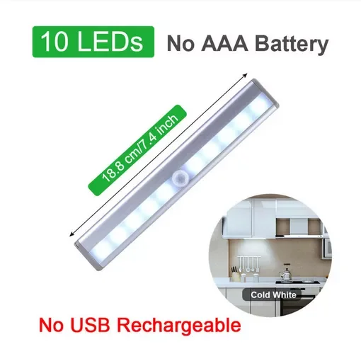 

Closet Light For Kitchen Lamp With Motion Sensor 80/120/160 LED Light USB Rechargeable Under Cabinet Lights For Living Room