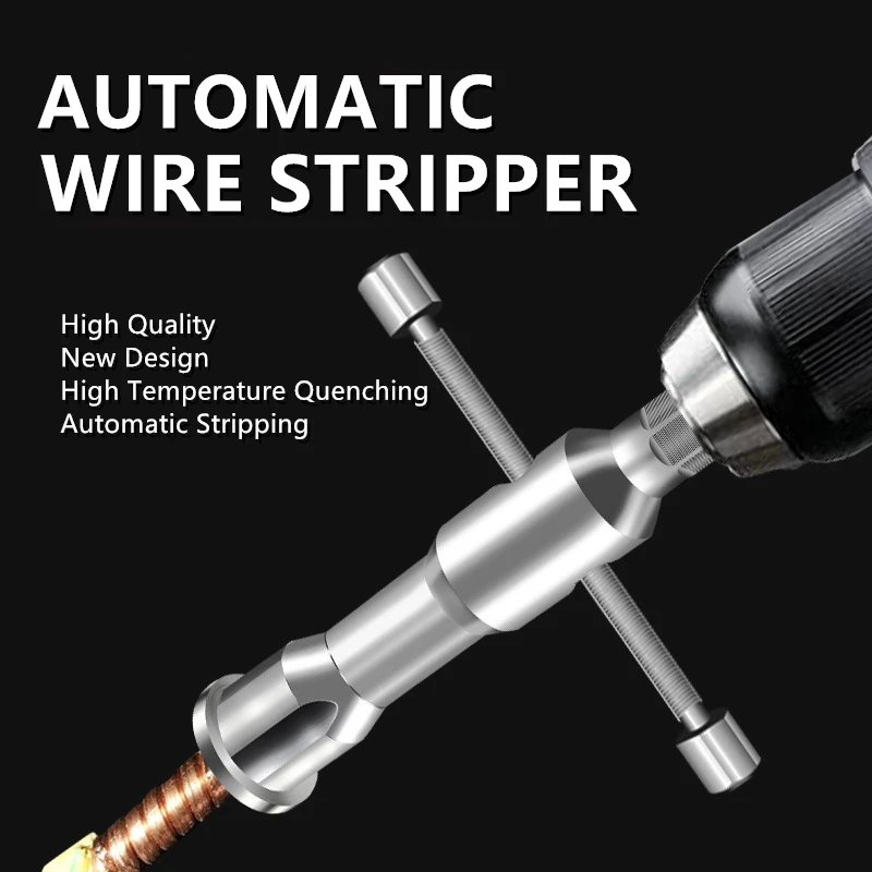 

2/4/5PCS Stripping Machine Quick Stripper Metal Material Automatic Wire Stripper Electrical Maintenance Cable Stripping